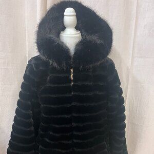 Gallery New York Faux Black Coat